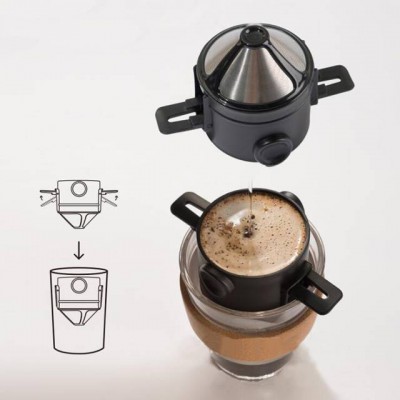 New Design Eco-friendly Fold Reusable Pour Over Coffee Dripper Filter